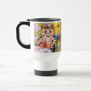 Cat Garden Party Travel Mug