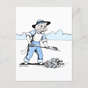 Cat Gardener, Louis Wain Postcard