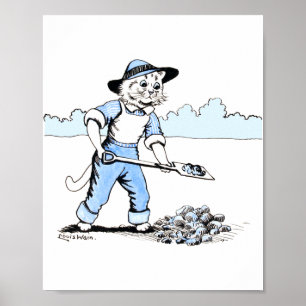 Cat Gardener, Louis Wain Poster