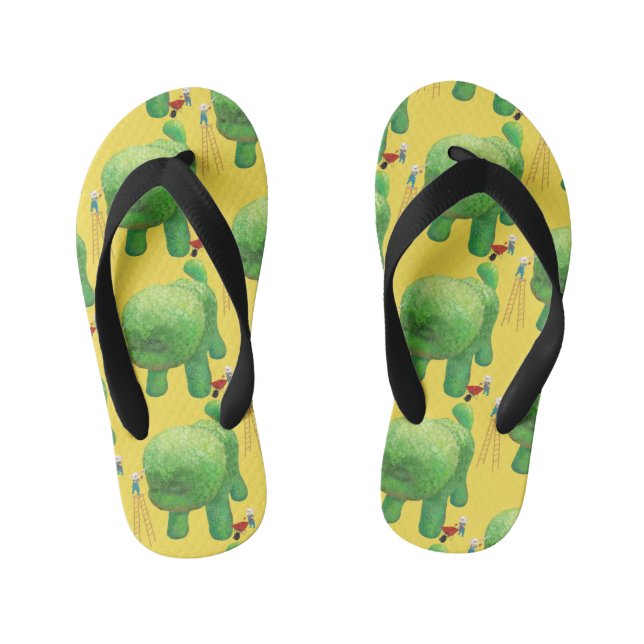 Cat Gardeners and Green Animal Bush Kid's Thongs (Footbed)