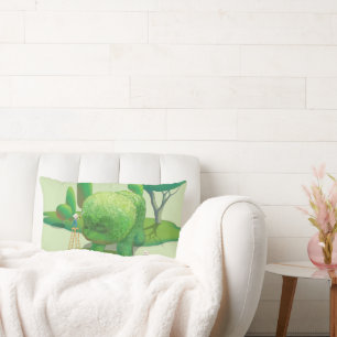 Cat Gardeners: Topiary Puppy Green Thumb Art Lumbar Cushion
