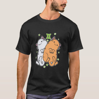 Cat Gemini Zodiac Sign T-Shirt