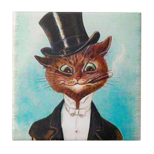 Cat Gentleman, Louis Wain Ceramic Tile