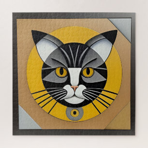 Cat Geometric Artwork Jigsaw Puzzle