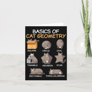 Cat Geometry Math Funny Cat Gifts For Cat Dad Card