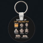Cat Geometry Math Funny Cat Gifts For Cat Dad  Key Ring<br><div class="desc">Cat Geometry Math Funny Cat Gifts For Cat Dad</div>
