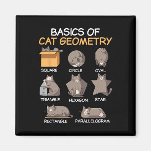 Cat Geometry Math Funny Cat Gifts For Cat Dad Magnet