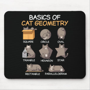Cat Geometry Math Funny Cat Gifts For Cat Dad Mouse Pad