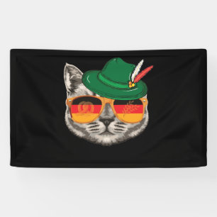 Cat German Flag Oktoberfest Pride Germany Festival Banner