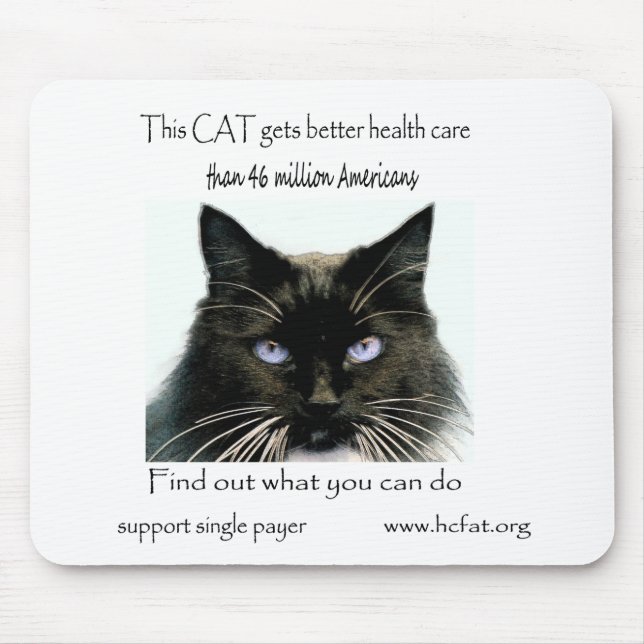 Cat gets better health care mouse pad (Front)