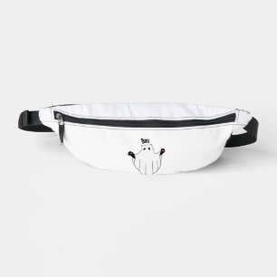 Cat Ghost Boo Halloween Funny Spooky Black Cat Bum Bags