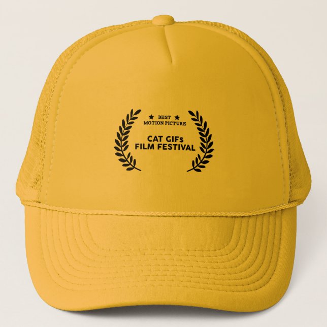 Cat Gifs Film Festival Winner Best Motion Picture Trucker Hat (Front)