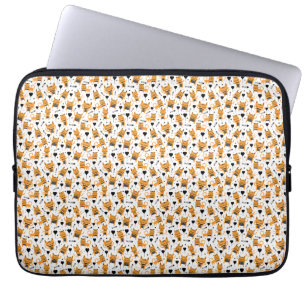 Cat Gift Cute Cat Pattern Childish Laptop Sleeve