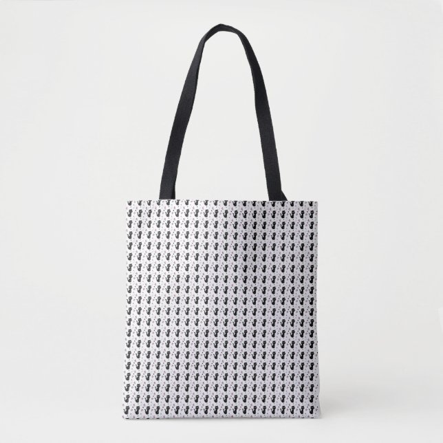 Cat Gift | Cute Cat Pattern Seamless Background Tote Bag (Front)