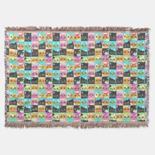 Cat Gift   Cute Kawaii Cat Pattern Throw Blanket