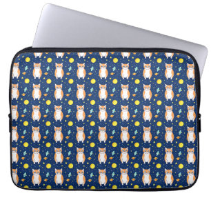 Cat Gift   Space Cat Pattern Graphic Laptop Sleeve