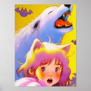 Cat Girl and Ghost Dog Poster