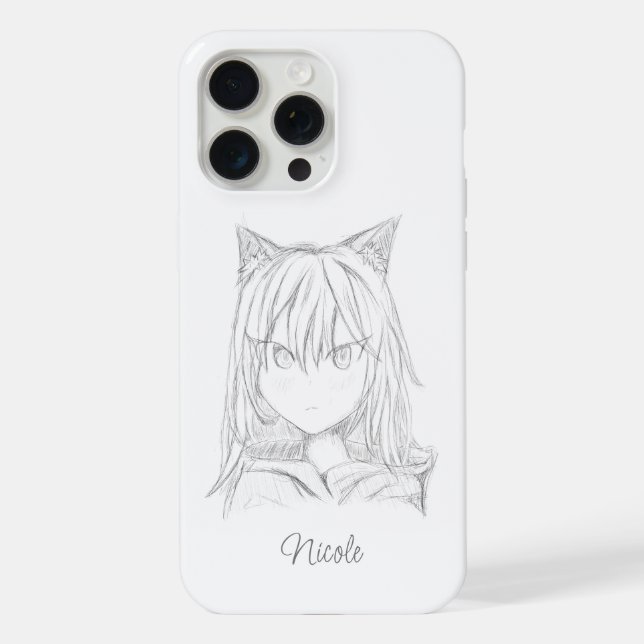 Cat Girl  iPhone Case (Back)