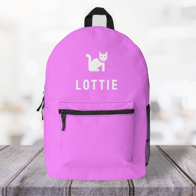 Cat Girls Pretty Girly Cute Pink Printed Backpack (Creator Uploaded)