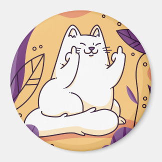 Cat giving the finger magnet