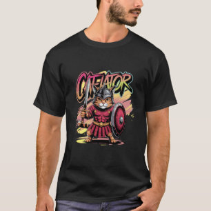 Cat Gladiator Epic Warrior Catlovers T-Shirt