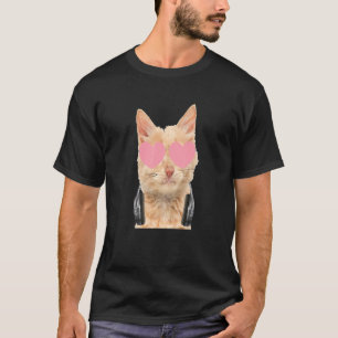 Cat Glasses Party Animal Colourful  Cat Graphic T-Shirt