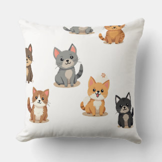 Cat, go blank Puppy, meow Cushion
