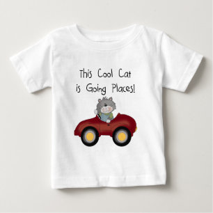 Cat Going Places Red Car tshirts and Gifts