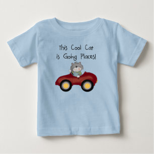 Cat Going Places Red Car tshirts and Gifts
