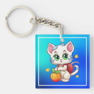 Cat Going To School-85241 Key Ring