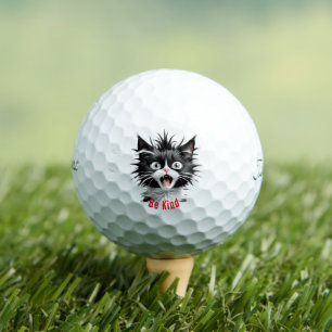 Cat Golf Balls - Be Kind Hilarious Design