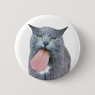 Cat Got Your Tongue? 6 Cm Round Badge
