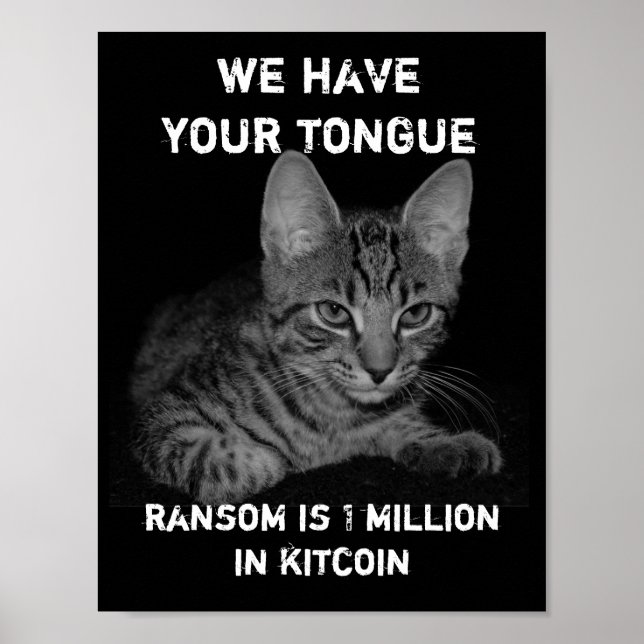 Cat got your tongue kidnappers Cat Criminals Spoof Poster (Front)