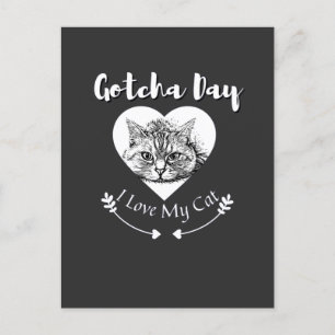 Cat Gotcha Day - Happy Adoption Day Announcement Postcard