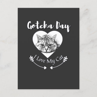 Cat Gotcha Day - Happy Adoption Day Announcement Postcard
