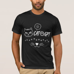 Cat Gpt Funny Pixel Cat AI / Funny Cat  Tech Quote T-Shirt