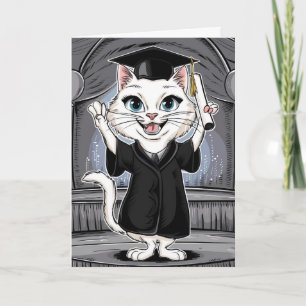 Cat Graduation Personalised Card