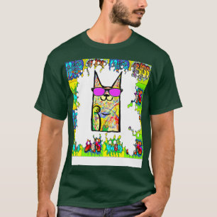 cat graffiti cool art T-Shirt