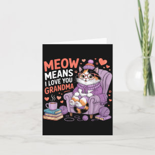Cat Grandma Grandmother Kitty Meow Pet Granny Card