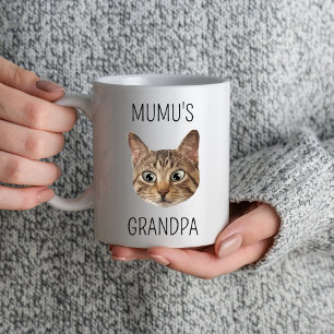 Cat Grandpa Custom Cat Face Cat Lover Owner Animal Mug
