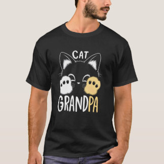 Cat Grandpa Neko Kitten Cat Lover Cat Paws Cat Ear T-Shirt