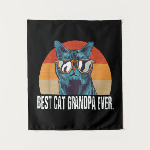 Cat Grandpa Vintage Style   Cat Retro Gift Tapestry