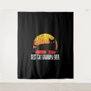 Cat Grandpa Vintage Style Cat Retro Gift Tapestry