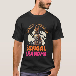 Cat Granny WORLD'S COOLEST BENGAL GRANDMA Grandmot T-Shirt