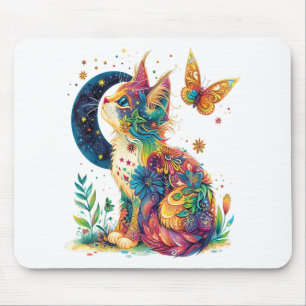 Cat Graphic With Cute Kitty Animal Face For Pet Lo Mouse Pad