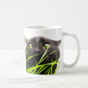 Cat & Grass Coffee Mug