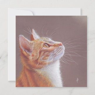 Cat Greeting Card. Ginger Kitty Holiday Card