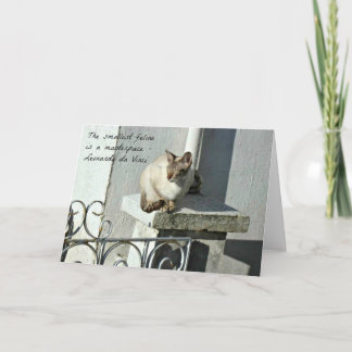 Cat Greeting Card with Quote