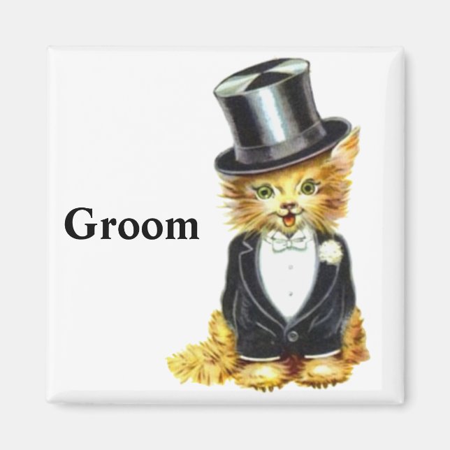 Cat Groom Magnet (Front)