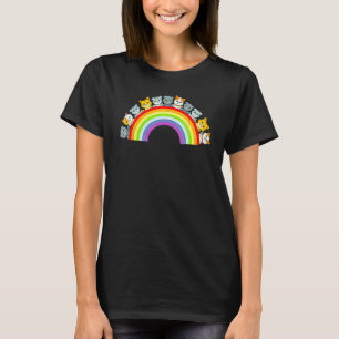 Cat Group Rainbow Cat Lover Funny T-Shirt